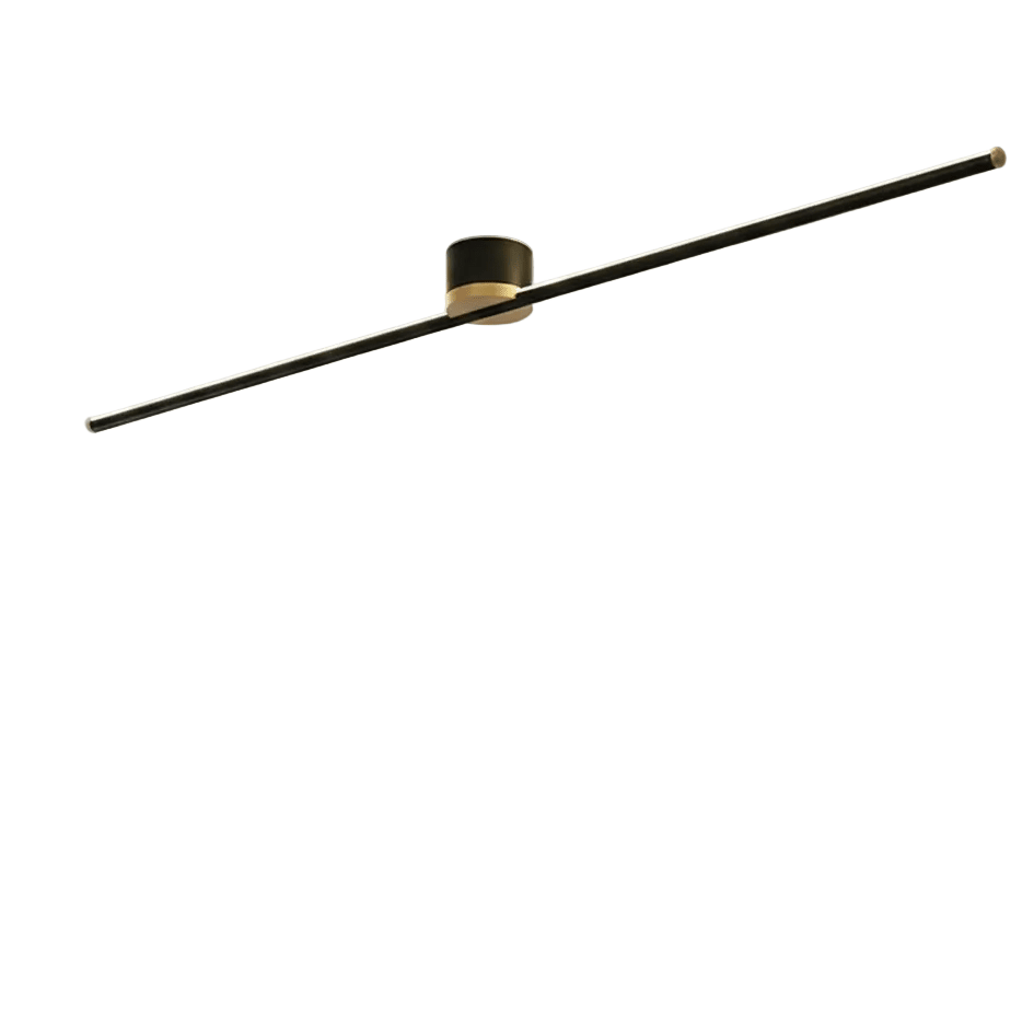 Sleek Linear Ceiling Light With Metal Frame, 24 Inch
