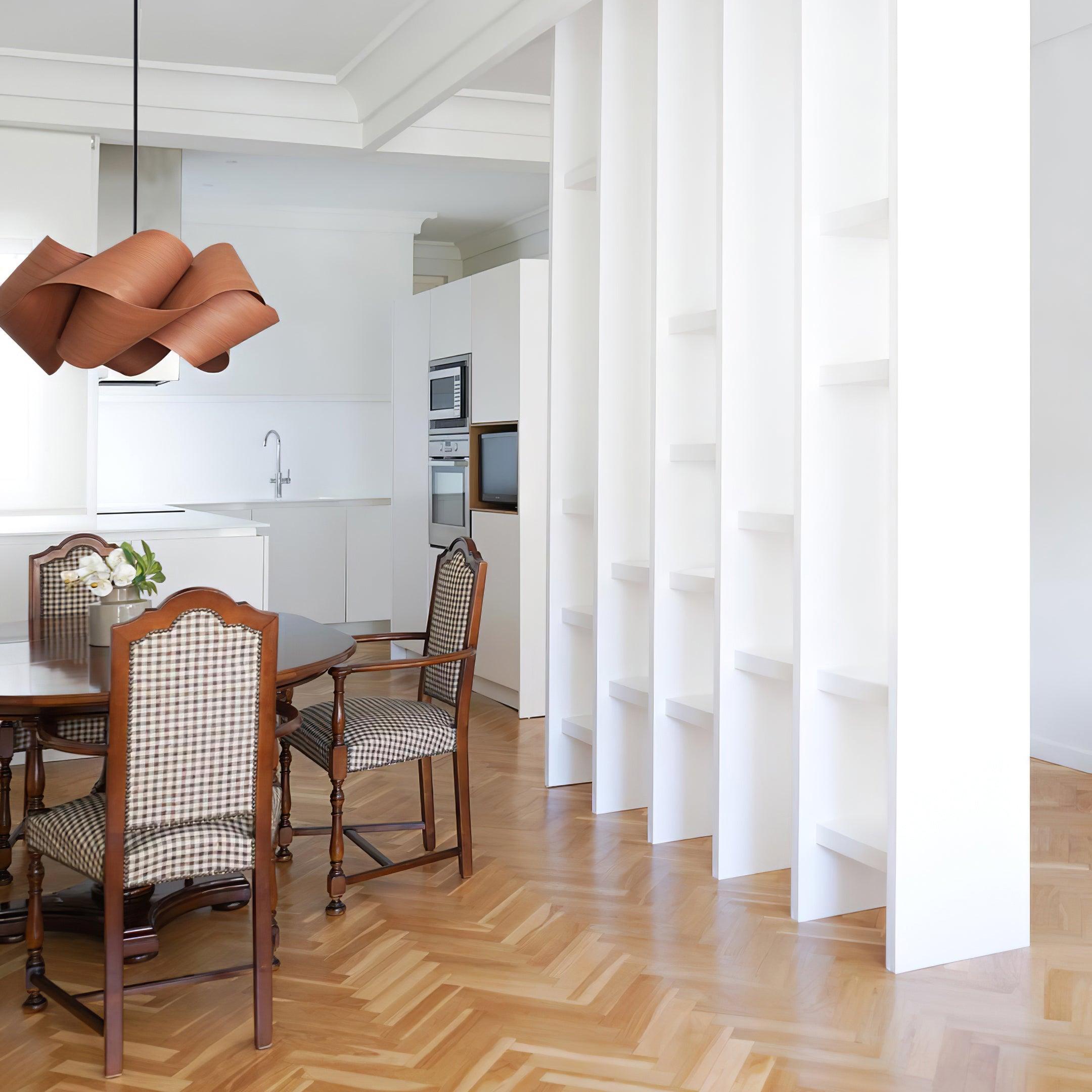 Elara Wood Grain Pendant Lamp for Dining Room Ambient Lighting