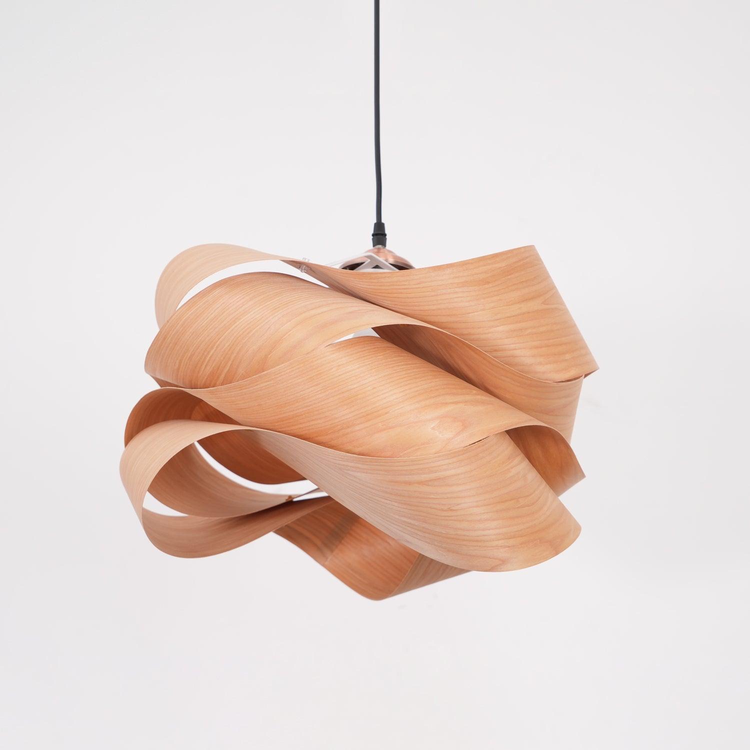 Elara Wood Grain Pendant Lamp for Dining Room Ambient Lighting