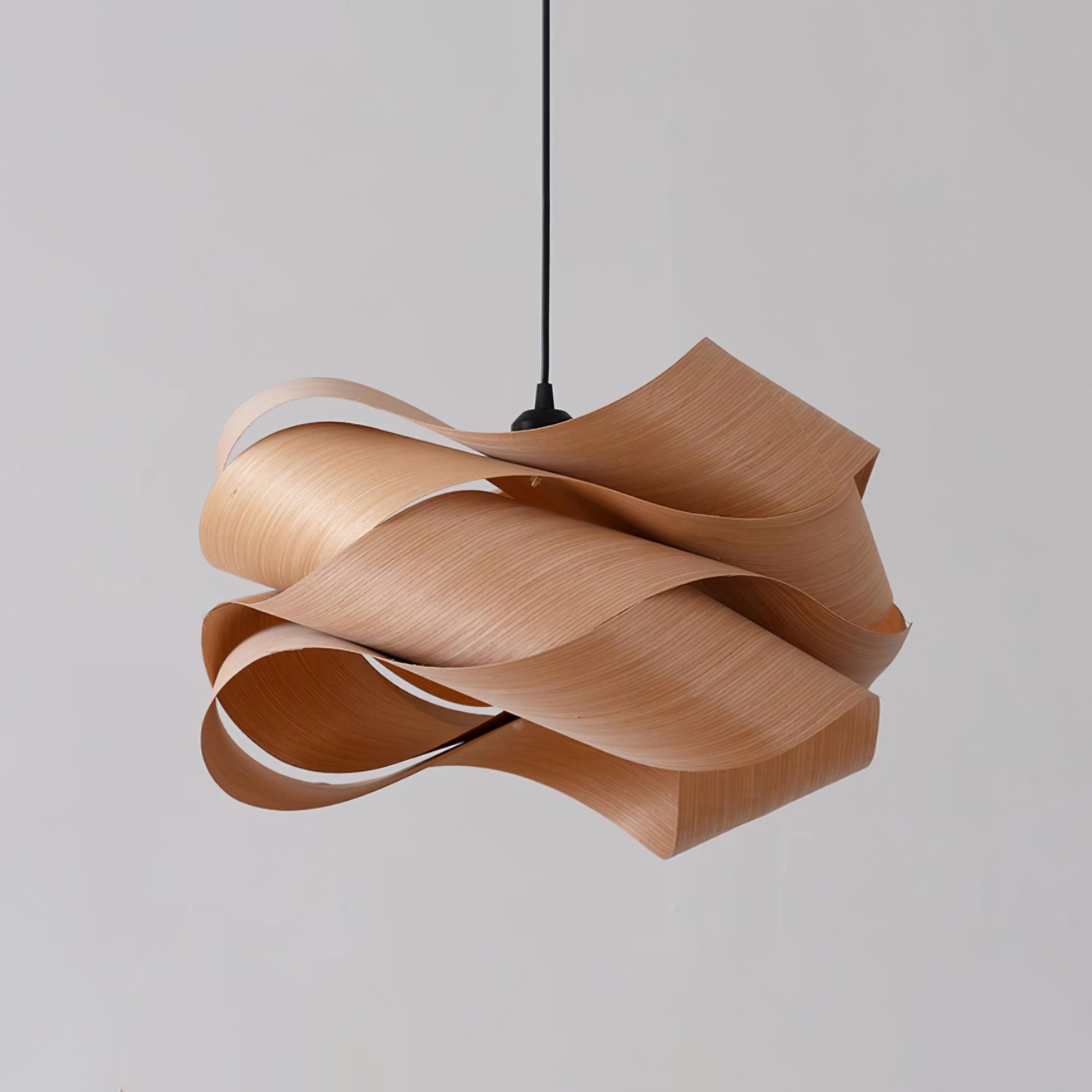 Elara Wood Grain Pendant Lamp for Dining Room Ambient Lighting