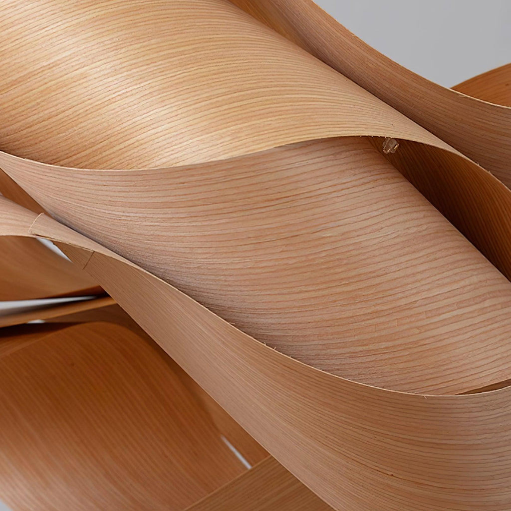 Elara Wood Grain Pendant Lamp for Dining Room Ambient Lighting
