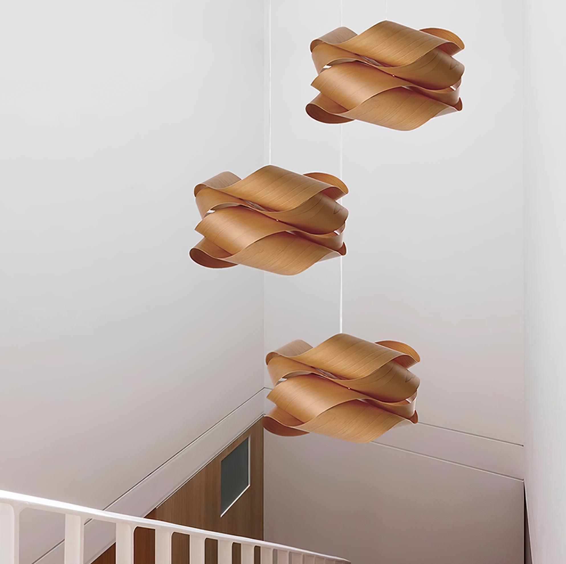 Elara Wood Grain Pendant Lamp for Dining Room Ambient Lighting