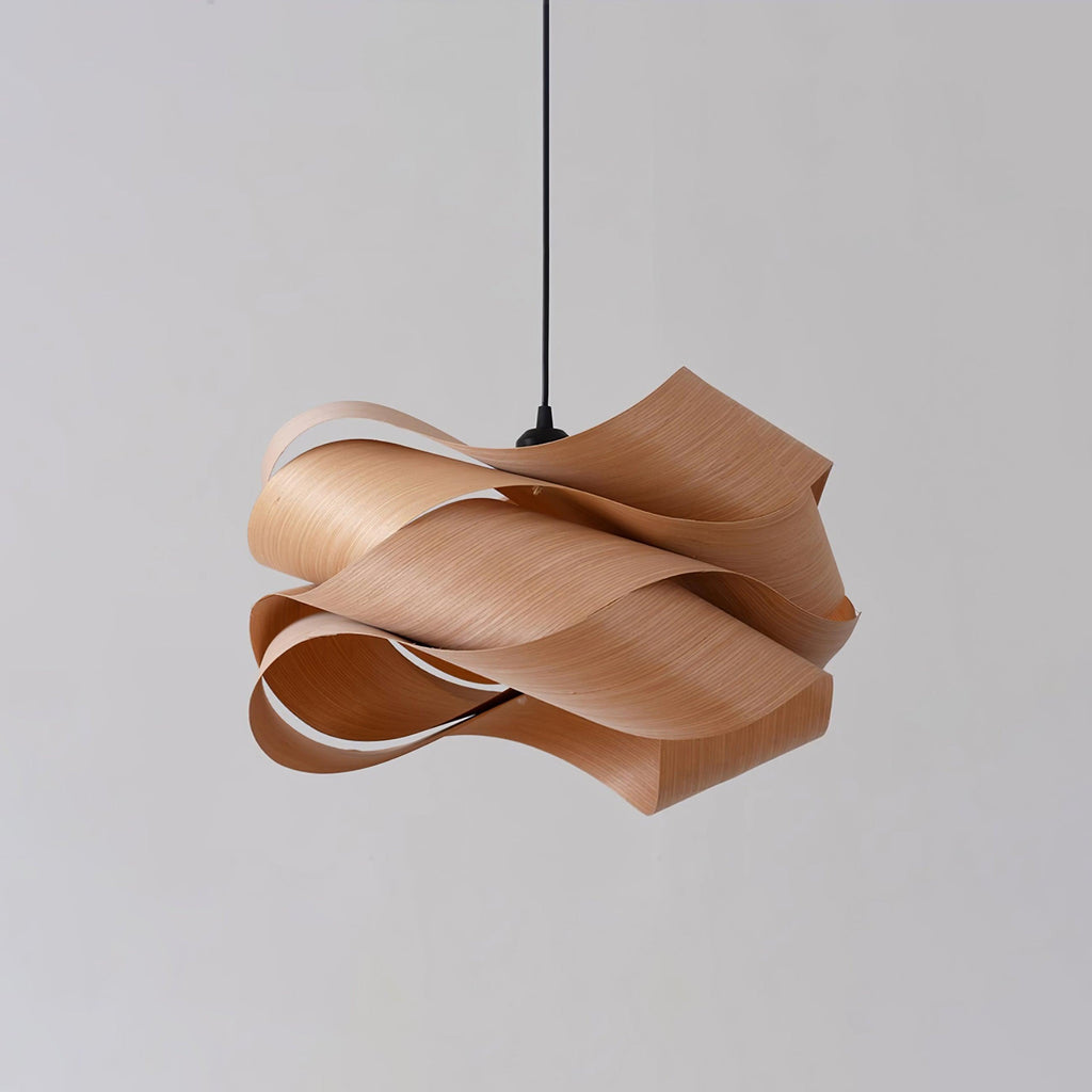 Elara Wood Grain Pendant Lamp for Dining Room Ambient Lighting