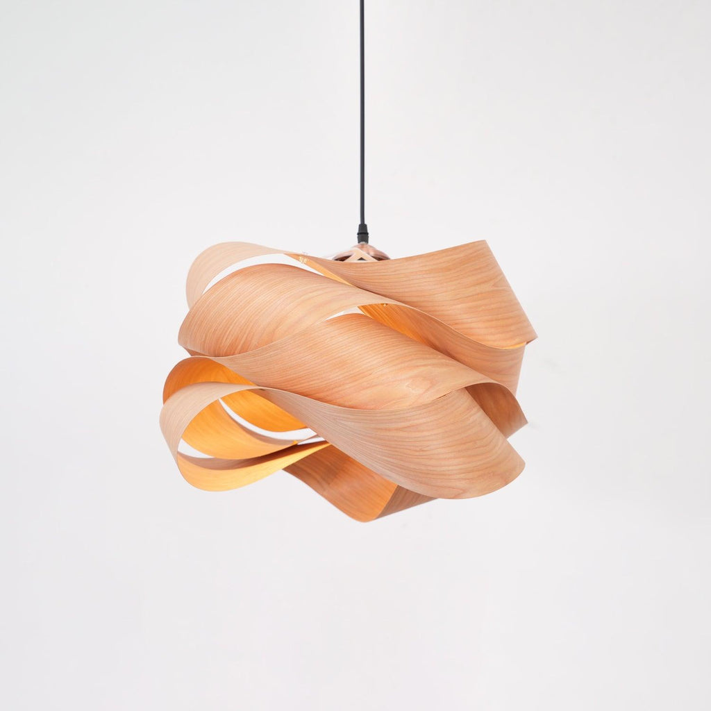 Elara Wood Grain Pendant Lamp for Dining Room Ambient Lighting