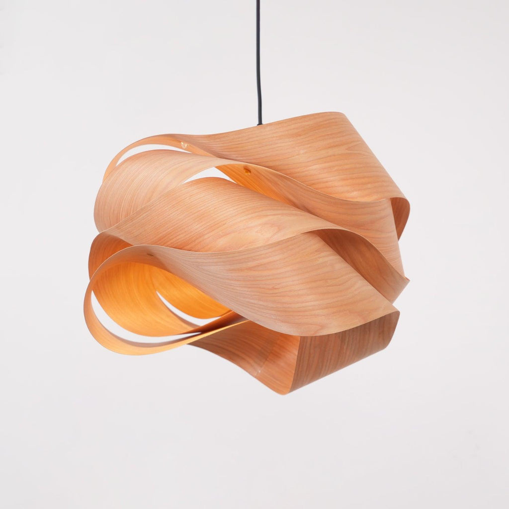 Elara Wood Grain Pendant Lamp for Dining Room Ambient Lighting