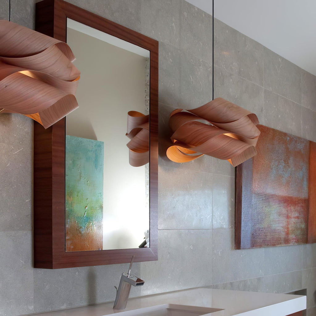 Elara Wood Grain Pendant Lamp for Dining Room Ambient Lighting