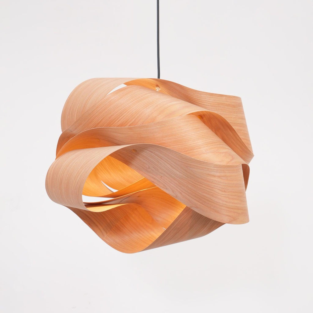 Elara Wood Grain Pendant Lamp for Dining Room Ambient Lighting
