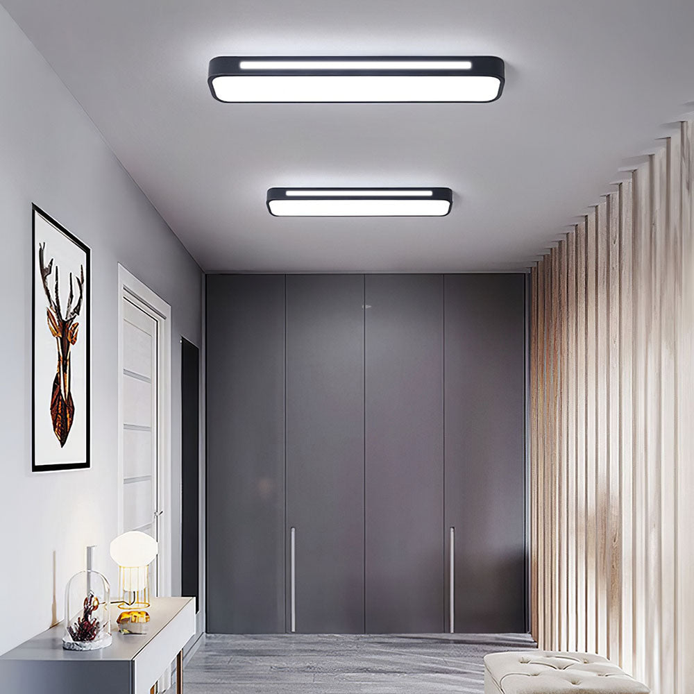 Hosszú LED mennyezeti lámpa | Minimalista fekete vagy fehér kivitel