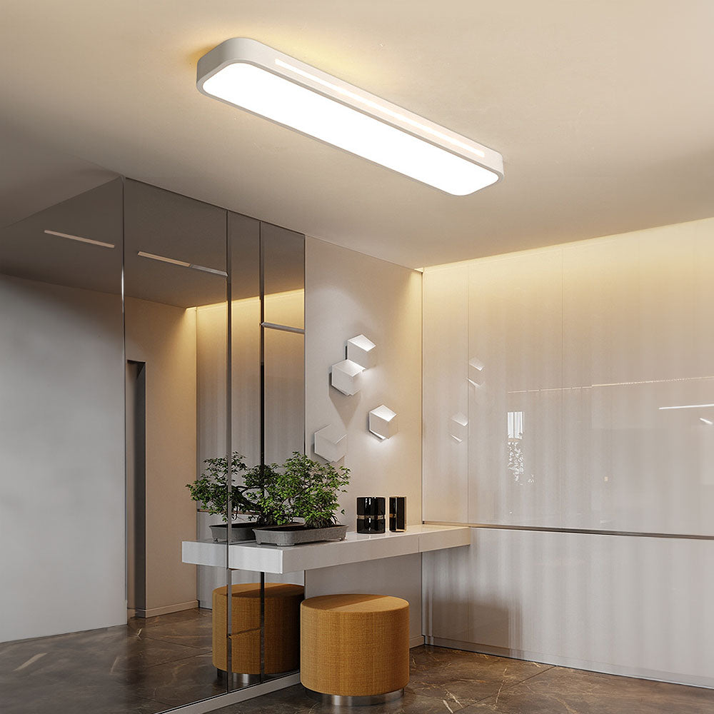 Hosszú LED mennyezeti lámpa | Minimalista fekete vagy fehér kivitel
