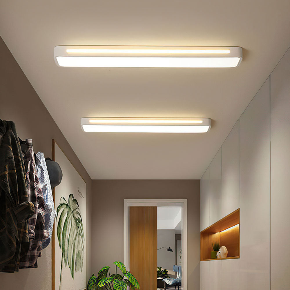 Hosszú LED mennyezeti lámpa | Minimalista fekete vagy fehér kivitel