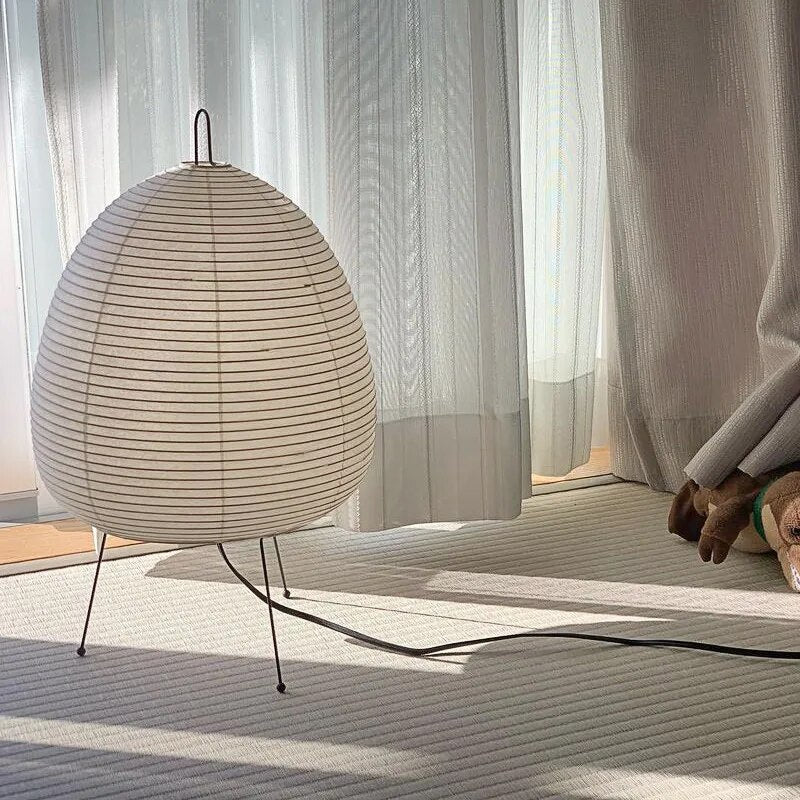 Japansk rispapirlampe LED bordlampe for rolige hjem