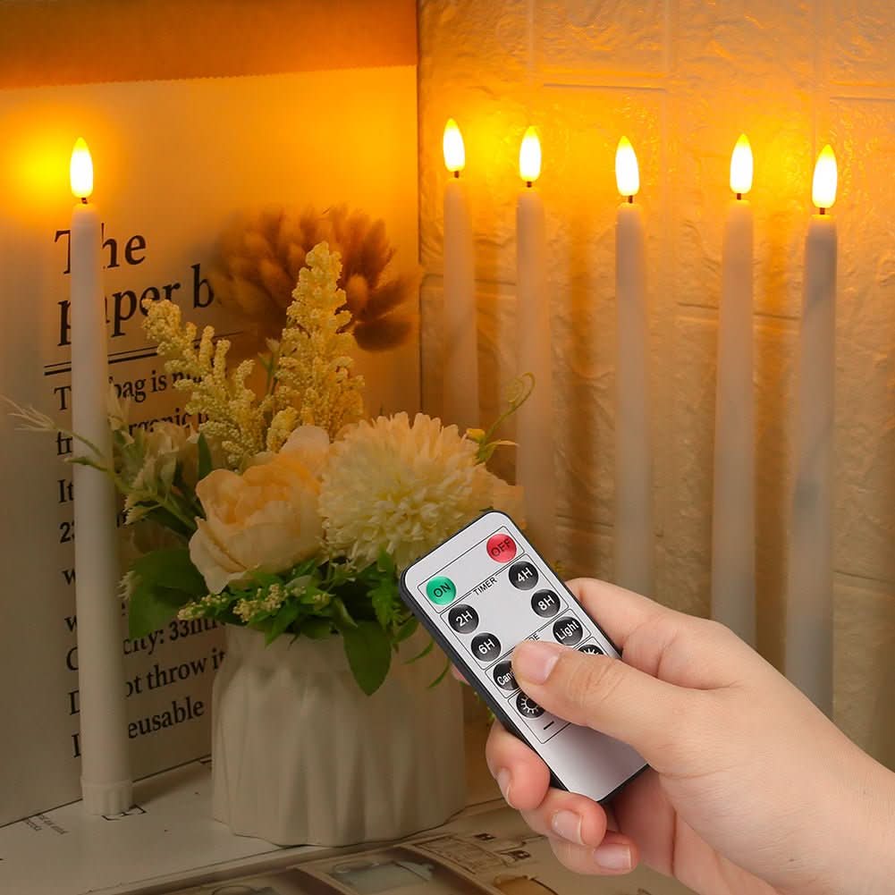 AuroraGlow LED Telys Flammefritt Sikkert Lys for Romantiske Middager