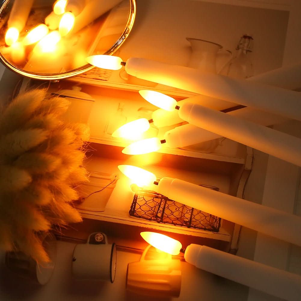 AuroraGlow LED Telys Flammefritt Sikkert Lys for Romantiske Middager