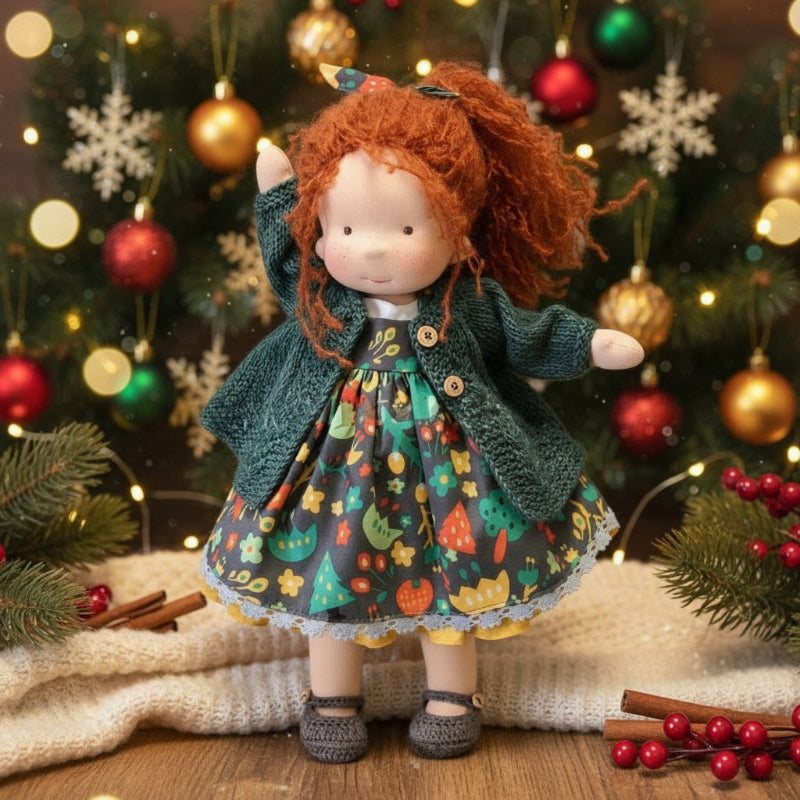 Lyra Handmade Waldorf Doll Cotton For Creative Play And Imaginative Kids Gift