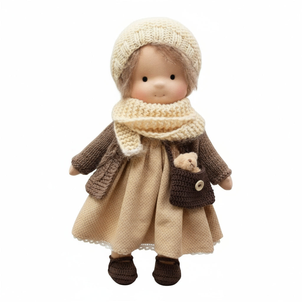 Lyra Handmade Waldorf Doll Cotton For Creative Play And Imaginative Kids Gift