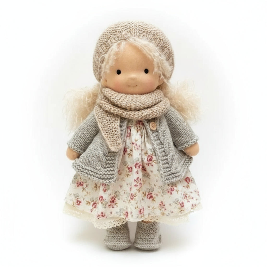 Lyra Handmade Waldorf Doll Cotton For Creative Play And Imaginative Kids Gift