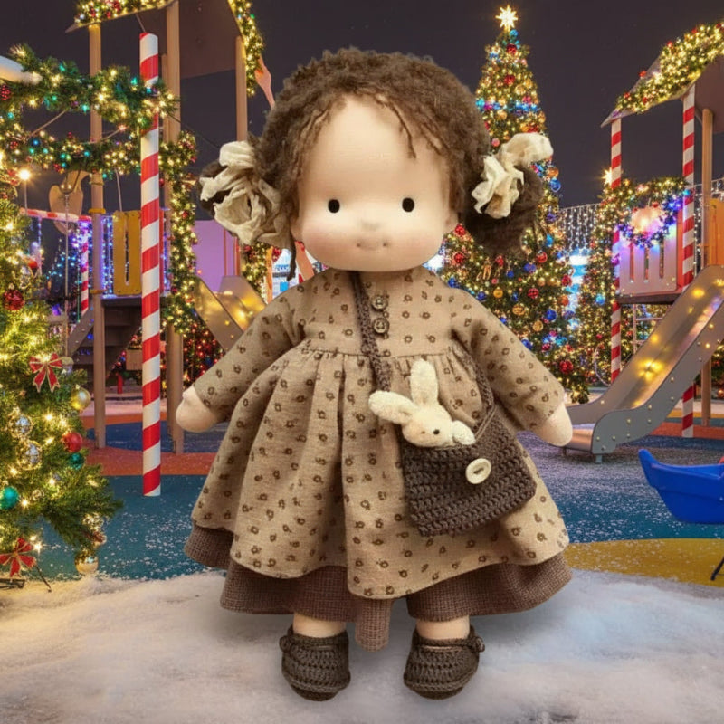 Lyra Handmade Waldorf Doll Cotton For Creative Play And Imaginative Kids Gift