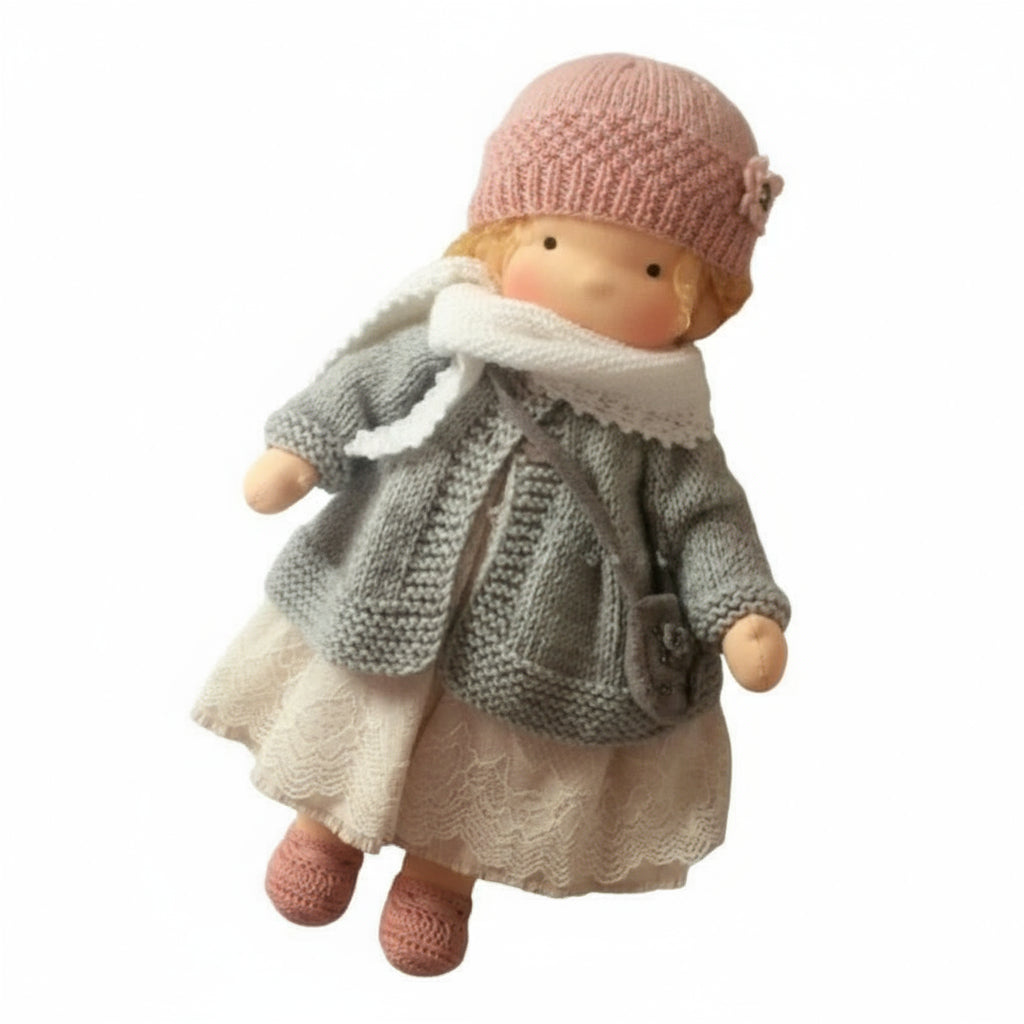 Lyra handgefertigte Waldorf-Puppe aus Baumwolle für kreatives Spielen und fantasievolle Kinder Geschenk