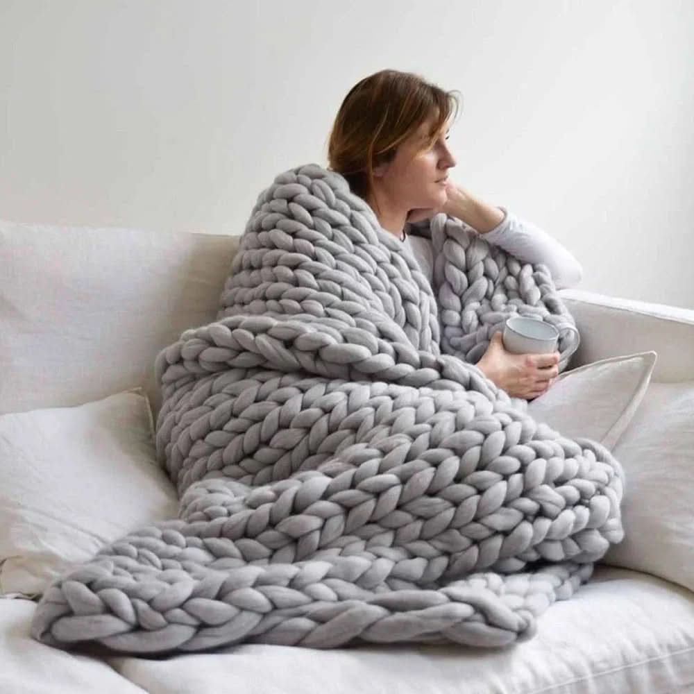 CozyWeave DIY Grobstrick XL Wollgarn für Decken und Kissen für Bastler Ultraweich