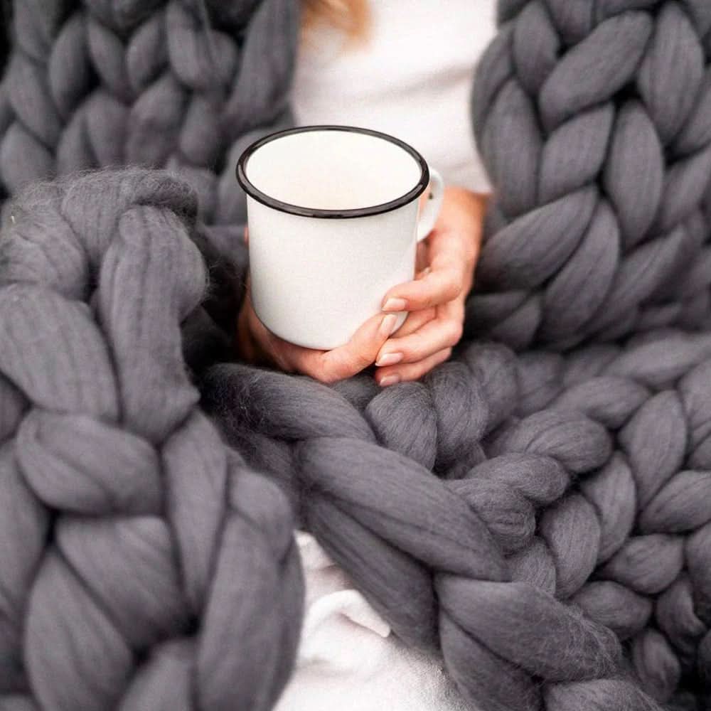 CozyWeave DIY Grobstrick XL Wollgarn für Decken und Kissen für Bastler Ultraweich