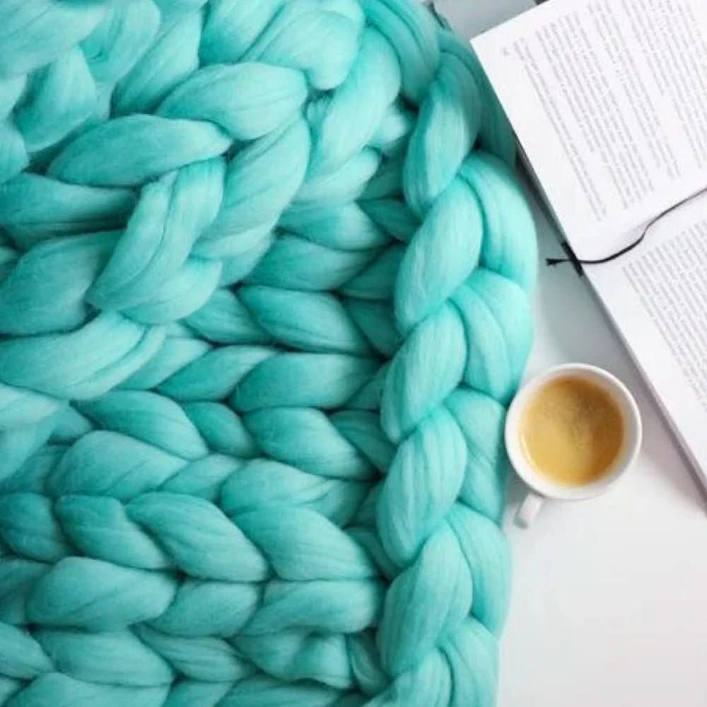 CozyWeave DIY Grobstrick XL Wollgarn für Decken und Kissen für Bastler Ultraweich