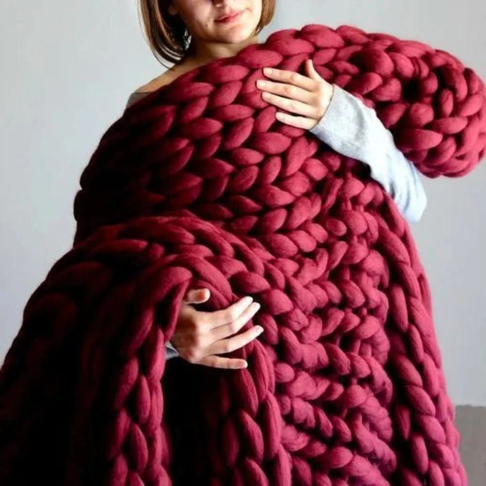 CozyWeave DIY Grobstrick XL Wollgarn für Decken und Kissen für Bastler Ultraweich