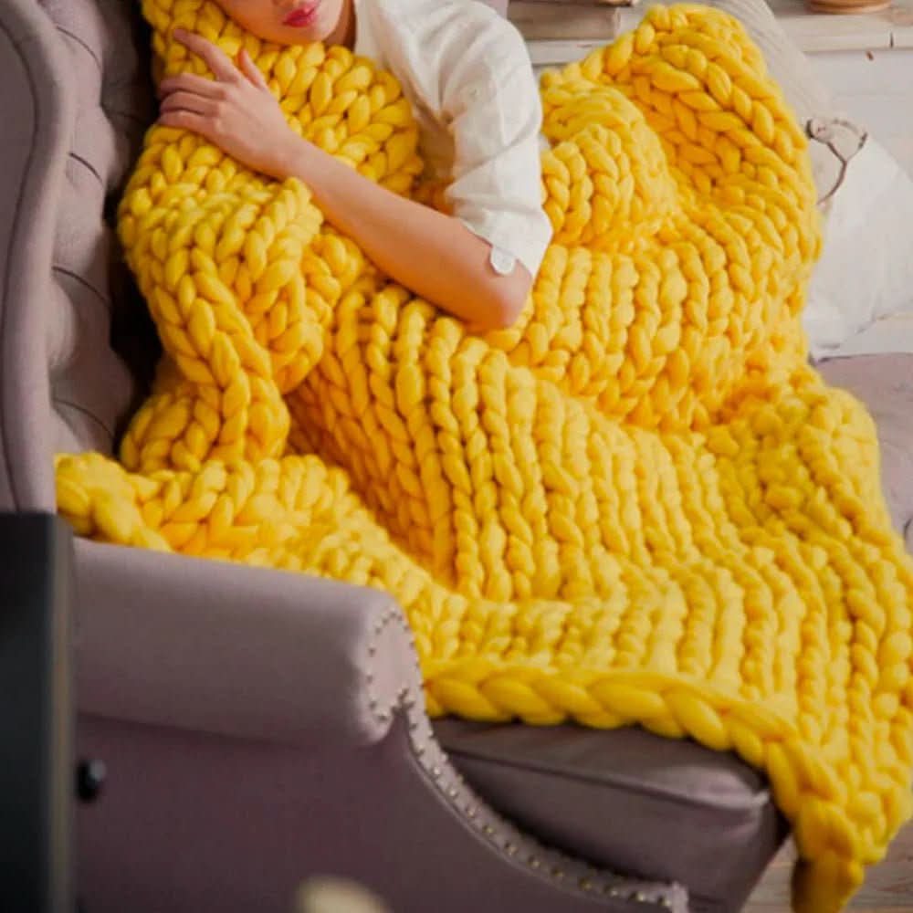 CozyWeave DIY Grobstrick XL Wollgarn für Decken und Kissen für Bastler Ultraweich
