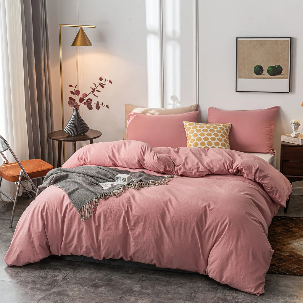 Tüm Mevsim Konforu İçin Fermuarlı Nefes Alabilir Mikrofiber Nevresim Takımı