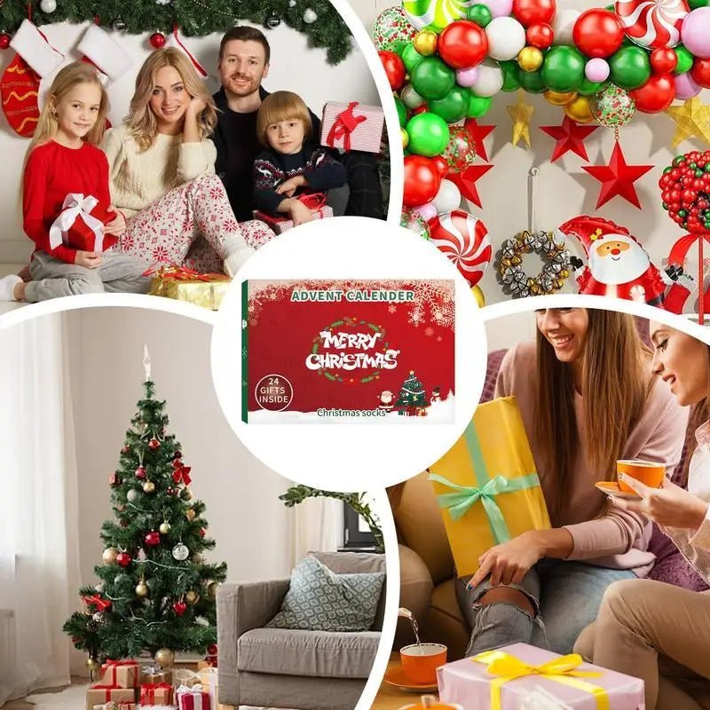 Ponožky CozySteps 2025 adventní kalendář pro dospělé 24 dní vánočního tepla