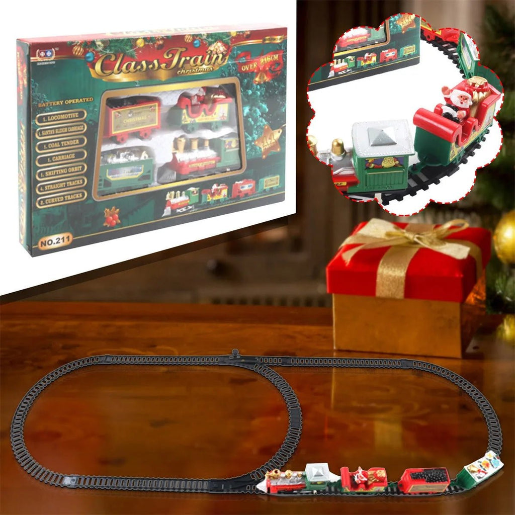 JollyRail Electric Christmas Tree Train For Families Lifelike Quick Assembly