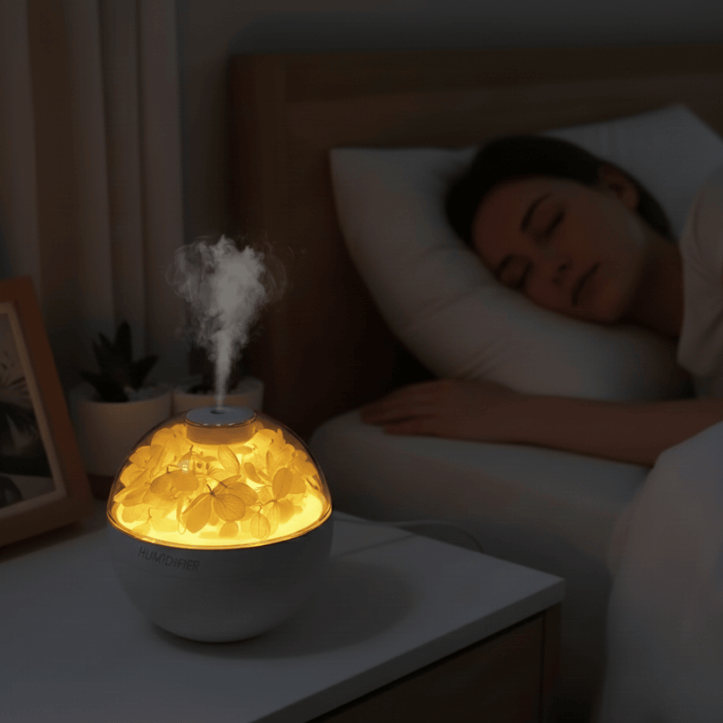 BreezeNest Mini USB Luftfukter for Hjemmekontor Skrivebord Stille og Kompakt Frisk Luft