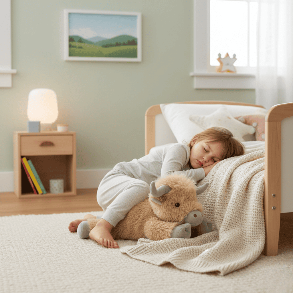 Meadowcrest Highland Cattle Plush Toy, Soft Cuddle Companion For Kids, Rustic Charm