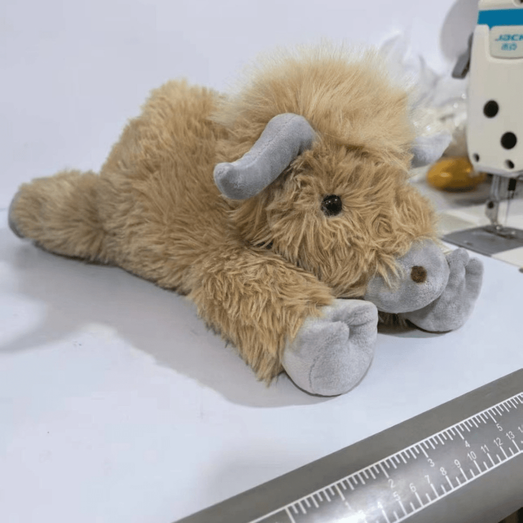 Meadowcrest Highland Cattle Plush Toy, Soft Cuddle Companion For Kids, Rustic Charm