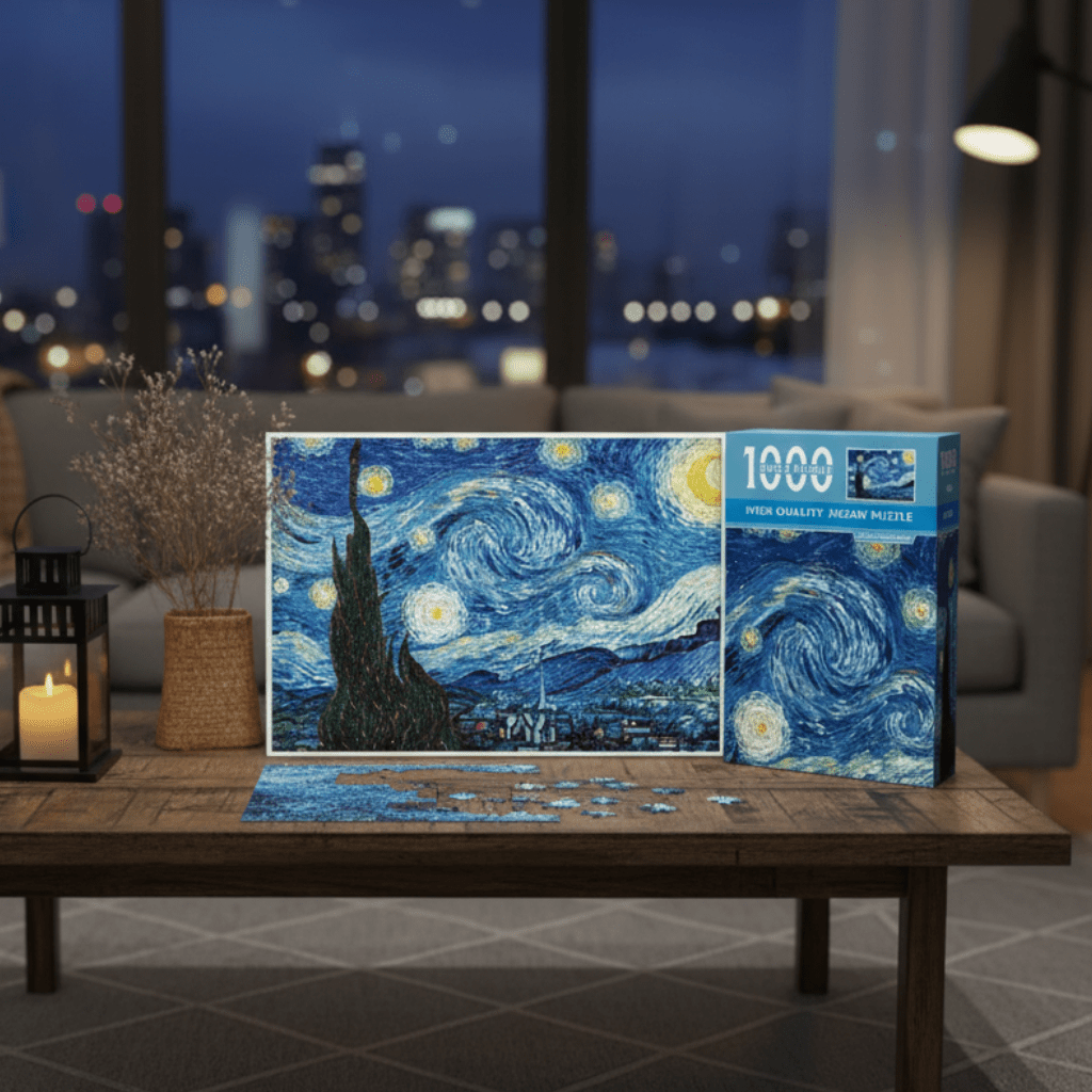 LumaCraft Van Gogh 1000 Piece Compact Puzzle For Art Lovers Vibrant Colors