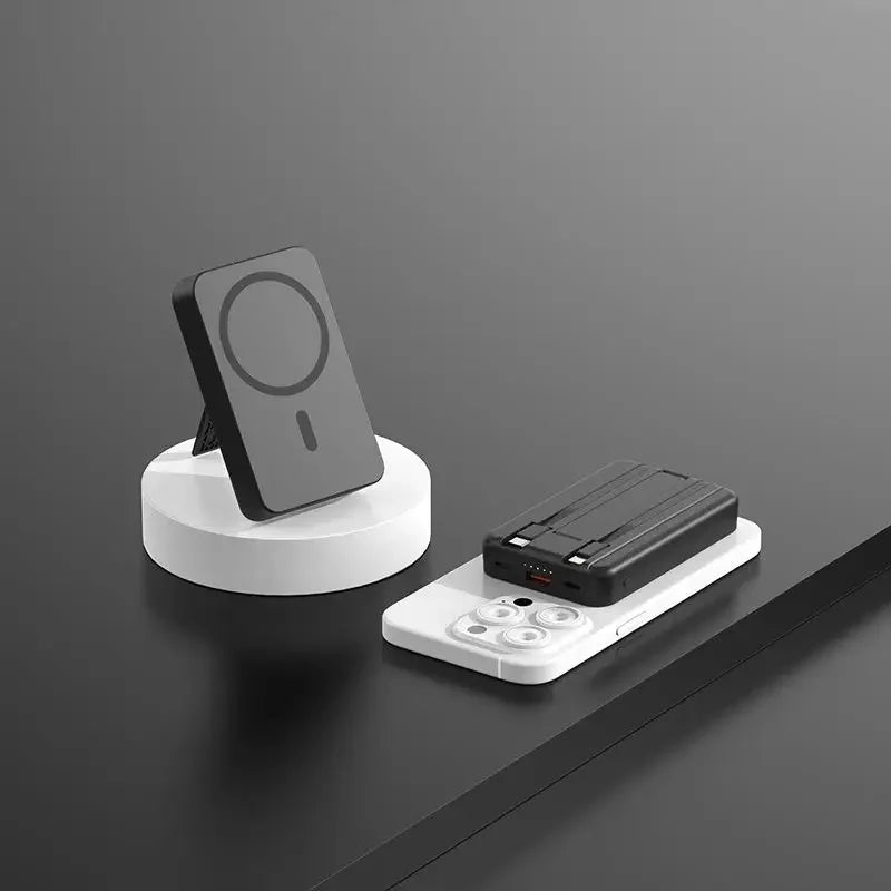 Power Bank With Magnetic Wireless Charging For On The Go
