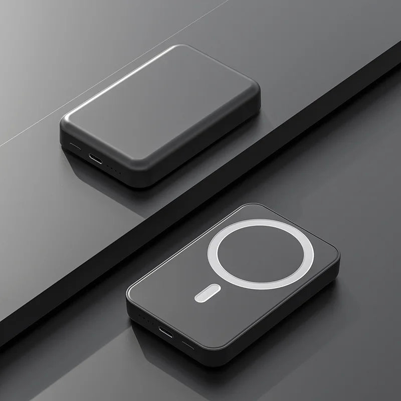 Power Bank With Magnetic Wireless Charging For On The Go