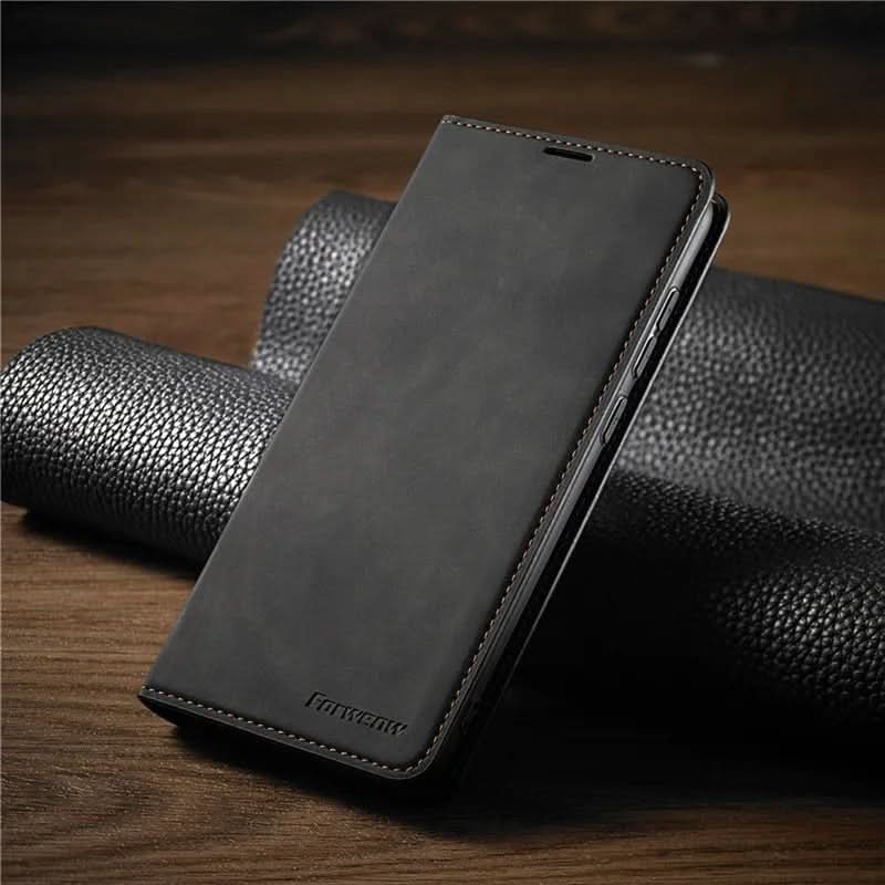 AeroGuard Magnetische Leder-Handyhülle mit optimalem iPhone-Schutz
