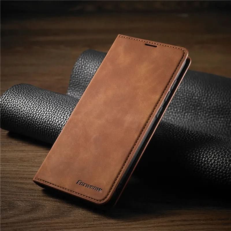AeroGuard Magnetische Leder-Handyhülle mit optimalem iPhone-Schutz
