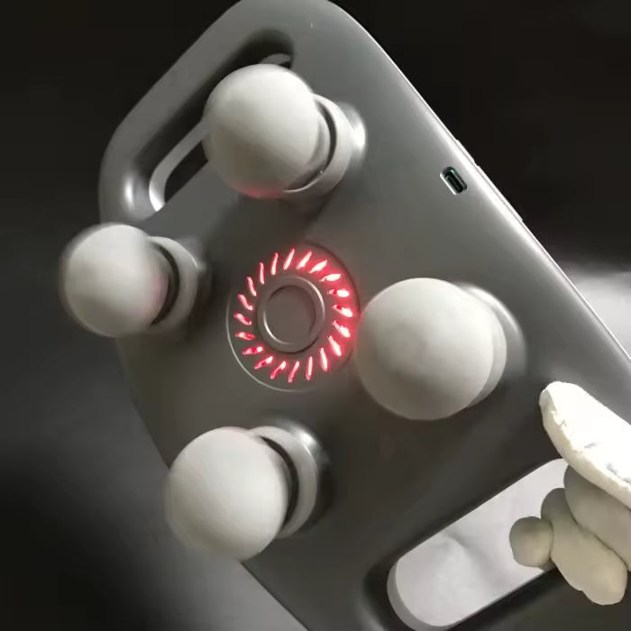 Massaggiatore FlexMotion a 4 Teste con Tecnologia a Luce Rossa