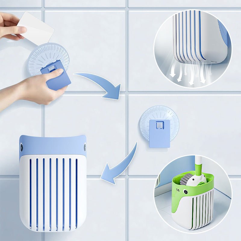Spinclean Wall Mounted Toilet Brush With Silicone Head 360 Degree