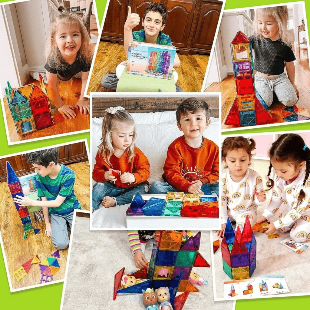 LumaTiles Montessori mágneses építőjáték kreatív gyerekeknek