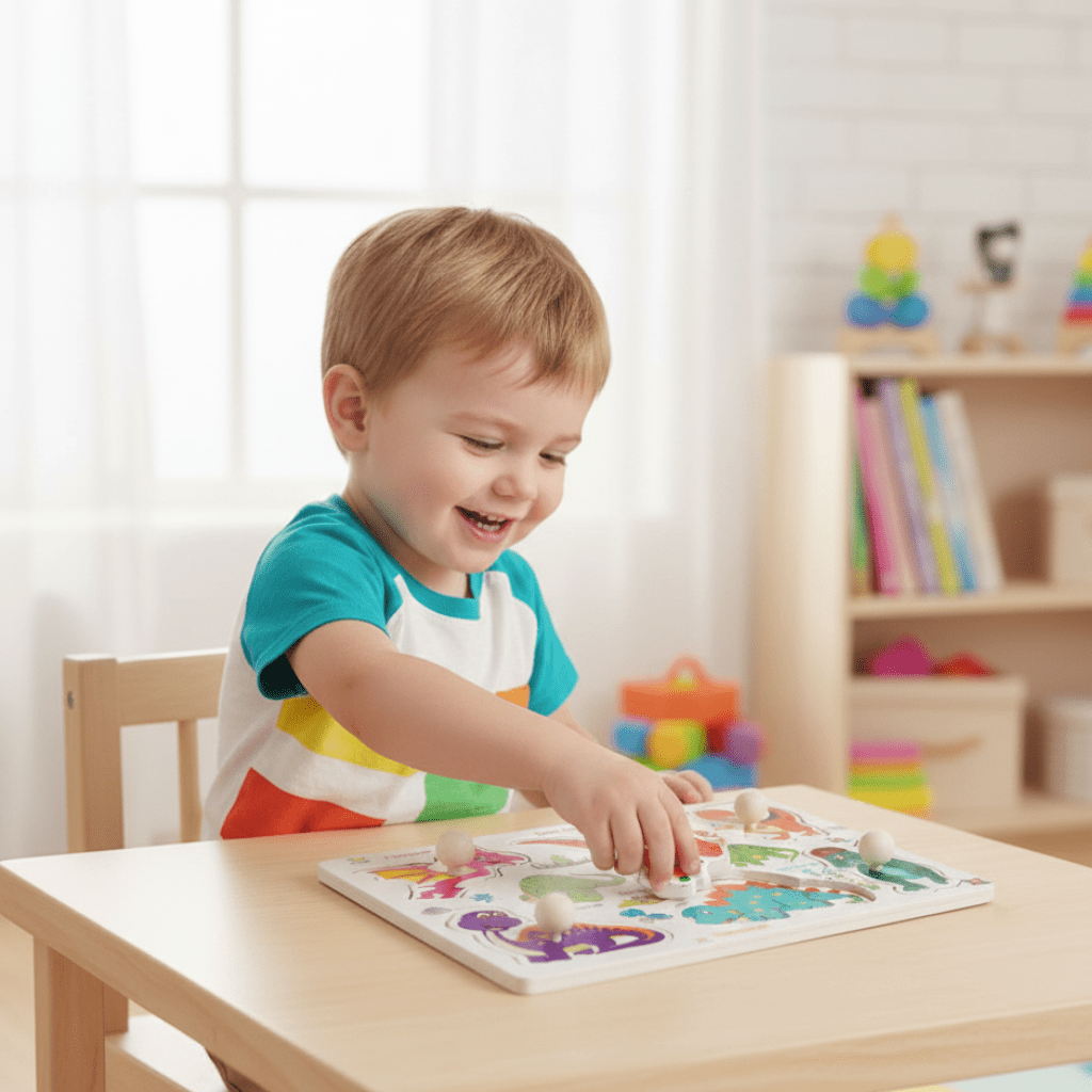 Dřevěná Montessori hračka OakNook pro uchopení, rozvíjí jemnou motoriku dětí
