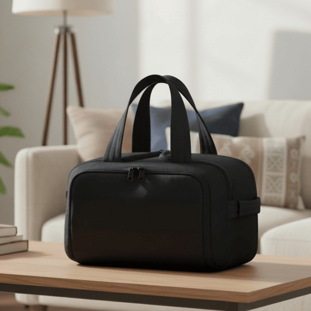 Trousse de toilette compacte VoyageEase avec compartiments intelligents pour voyageurs