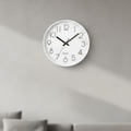 CalmTime Stillegående Veggur, 12-Tommers Ikke-Tikkende Design for Moderne Hjem
