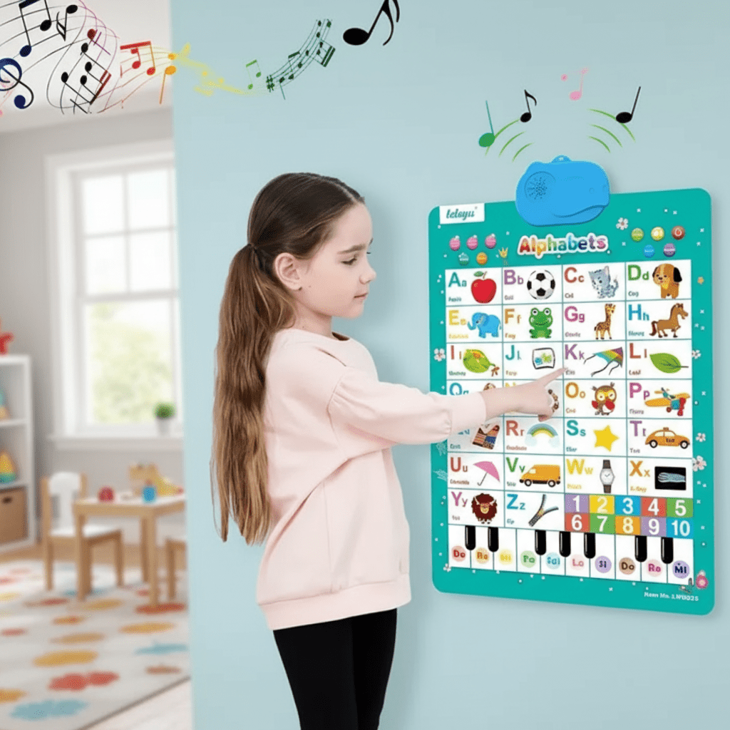 BrightNest ABC Interactive Wall Poster For Toddlers With Music And Sounds