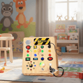 BrightNest Montessori Busy Board Musical Learning Toy For Toddlers Ages 1 Year And Up