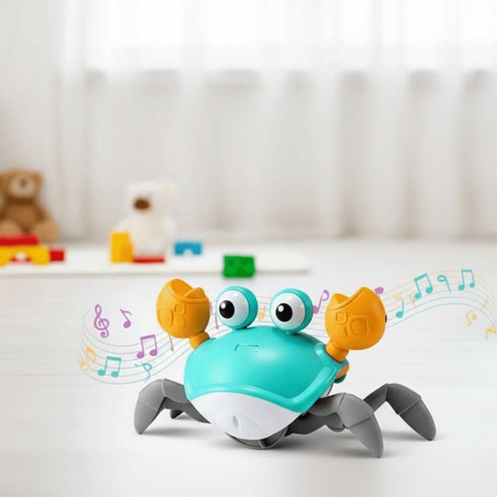 CrawlJoy Crab Crawling Toy With Music And Colorful Lights For Babies From 1 Year