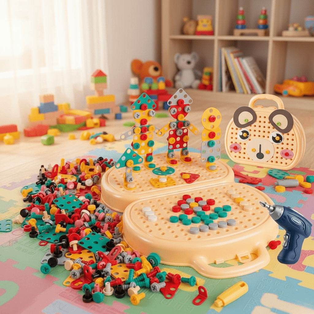 BrightNest Montessori Aufbewahrungsbox für Kinder Kreatives Lernen und Spielen