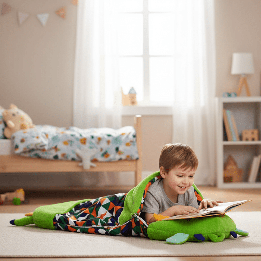 SnugglePals 2v1 spací pytel plyšový mazlíček pro děti pohodlný cestovní společník