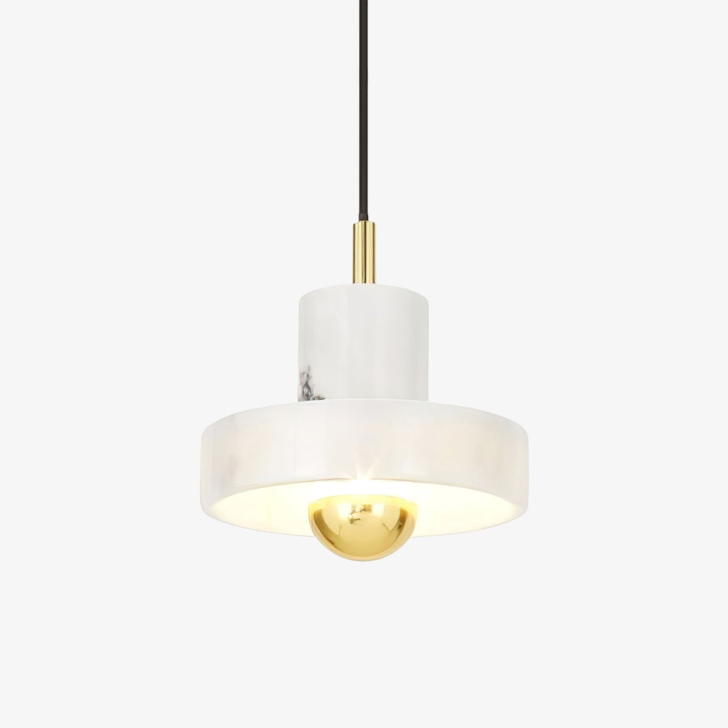 Lumora Marmor- og Metallpendellampe med Varm Glød